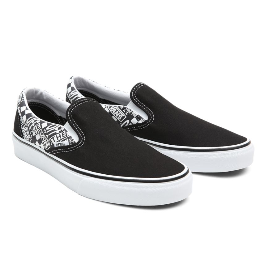 Vans Off The Wall Classic Slip-On Dam Svarta - Vans Slip On Skor Rea Online (RSXVN6735)